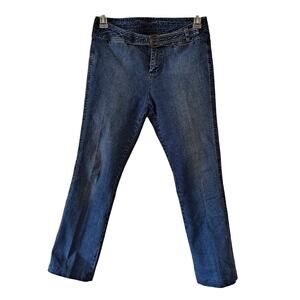 Calvin Klein Mid Wash Straight leg Jeans with Buckled Belt - Size 2